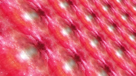 abstract looping grunge pink yellow red organic pattern with depth of field for background. 4k 3d seamless loop background illustrating the microcosm or nanotechnology. seamless abstract pattern.