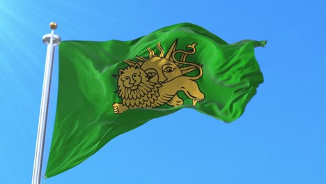 bandera de la dinastía safavida, irán. bucle