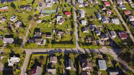 a sunny day in katlakalns spring residential area, showcasing the peaceful neighborhood in latvia.