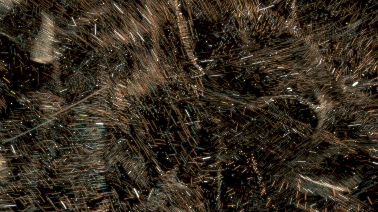 ротационные частицы с волнистым рисунком, волшебная галактика, 3d-рендеринг.