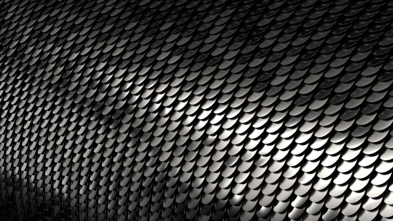 3D-render af metalelement lavet af cirkler stablet oven på hinanden.