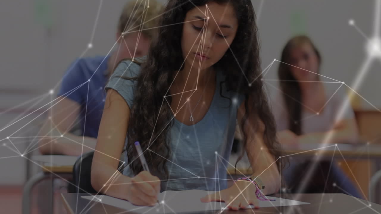 animación de redes de conexiones entre estudiantes en la universidad