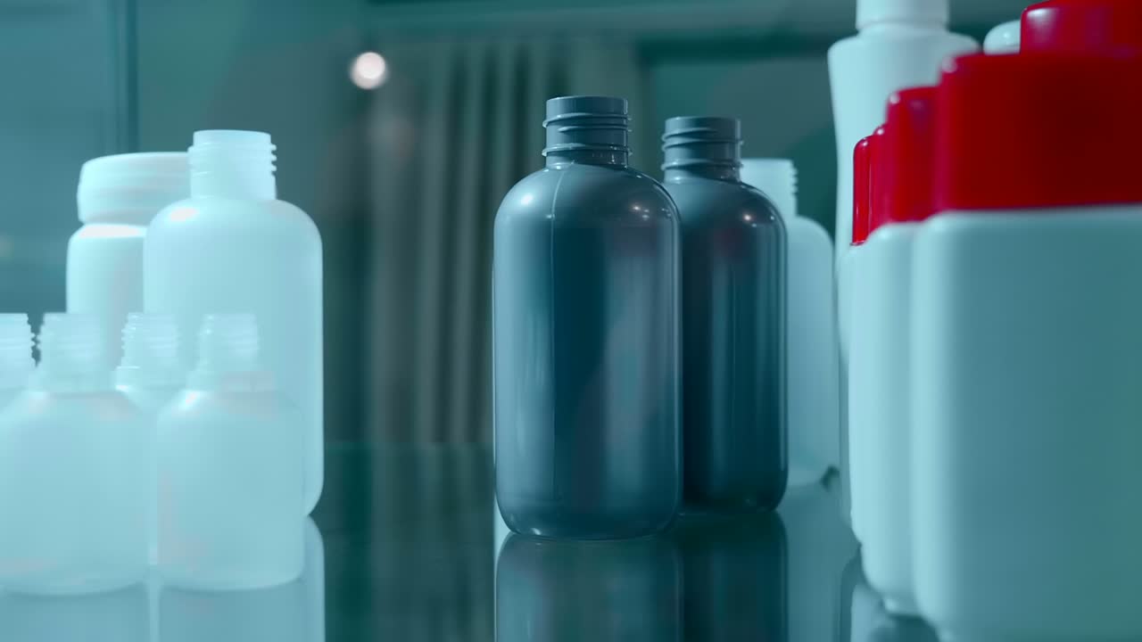 새로운 플라스틱 항아리, 병, 의학, 화장품, 화학 용기의 병