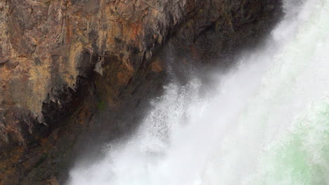 Close-up-of-water-cascade-tumbling-over-Yellowstone's-Upper-Falls-in-ultra-slow-motion.