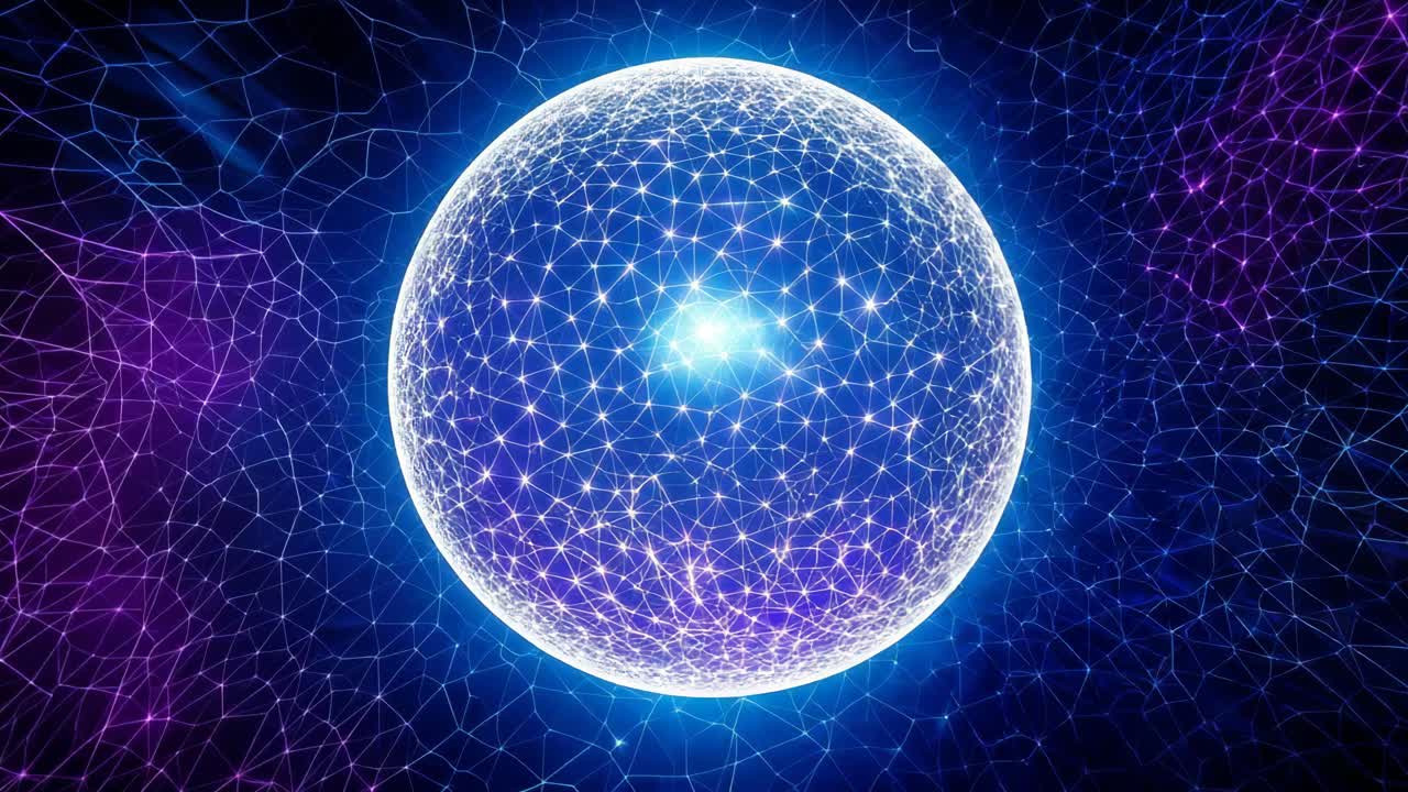 esfera de red abstracta