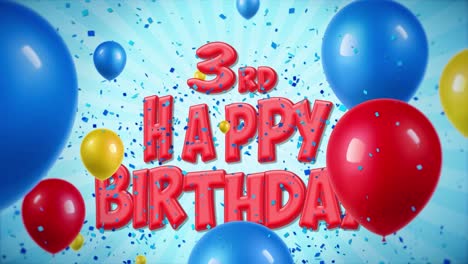 3rd birthday celebration graphic