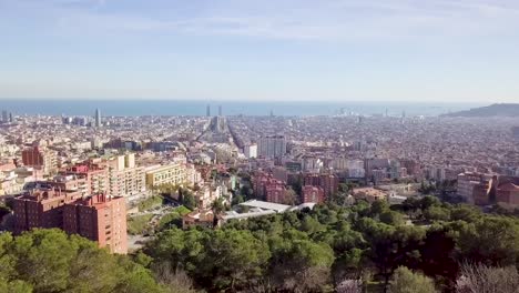 Barcelona-Luftaufnahme-Des-Stadtbildes