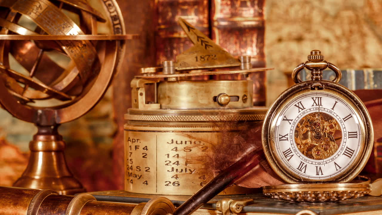 고대 세계 지도 에 있는 빈티지 확대 유리