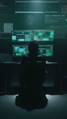 hacker in action