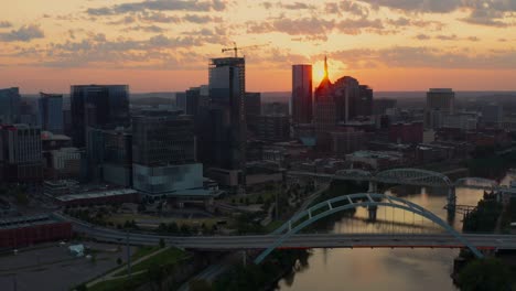 beautiful sunset, sunrise in nashville tennessee, usa