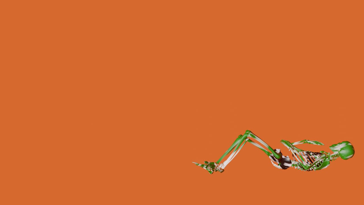 el esqueleto recibió un golpe en el hombro.