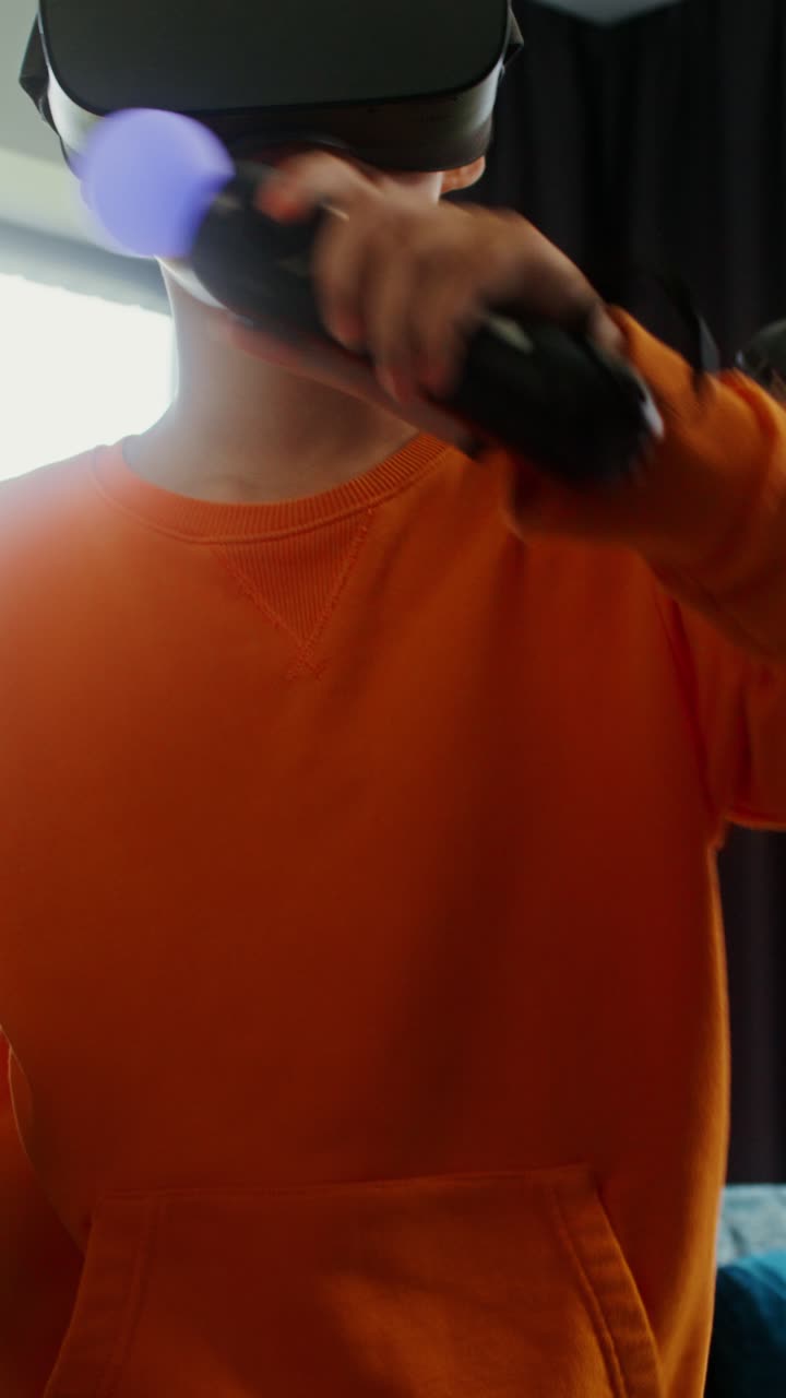 People playing with VR at home