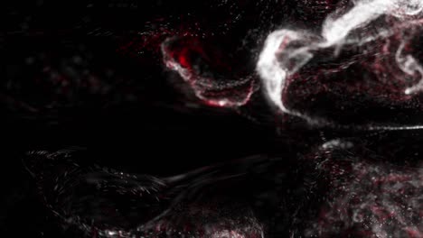 hacker texto desintegrándose, rompiéndose en partículas fluidas. hackers infectando servidores e infraestructura, piratería en internet y concepto de seguridad en línea. hack3r texto. bucle sin costuras con renderización alfa 4k 3d