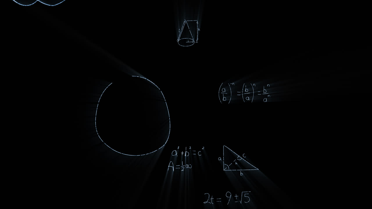 Math formulas on blackboard