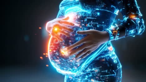 Digital pregnancy scan with futuristic technology