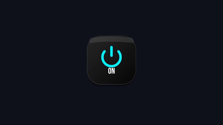 Digital Power Button Switching From Off To On