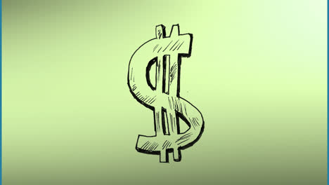 animation of dollar symbol on green background