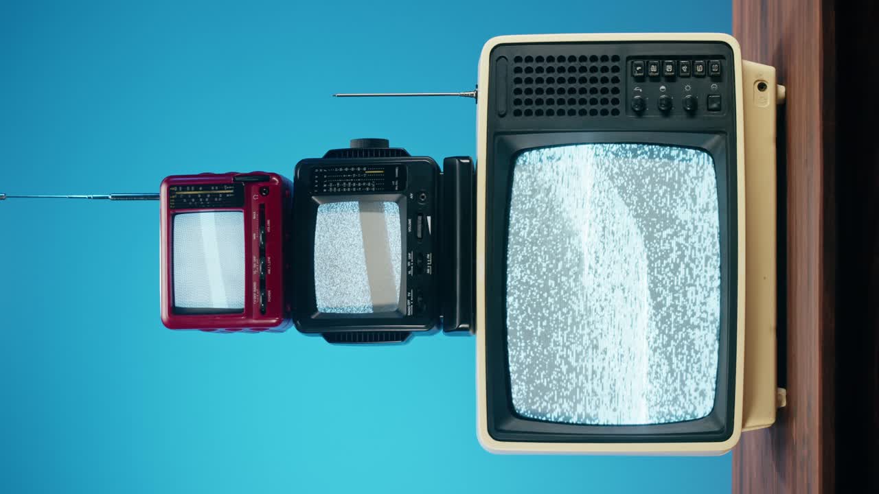 Vintage Televisions with Static Screens