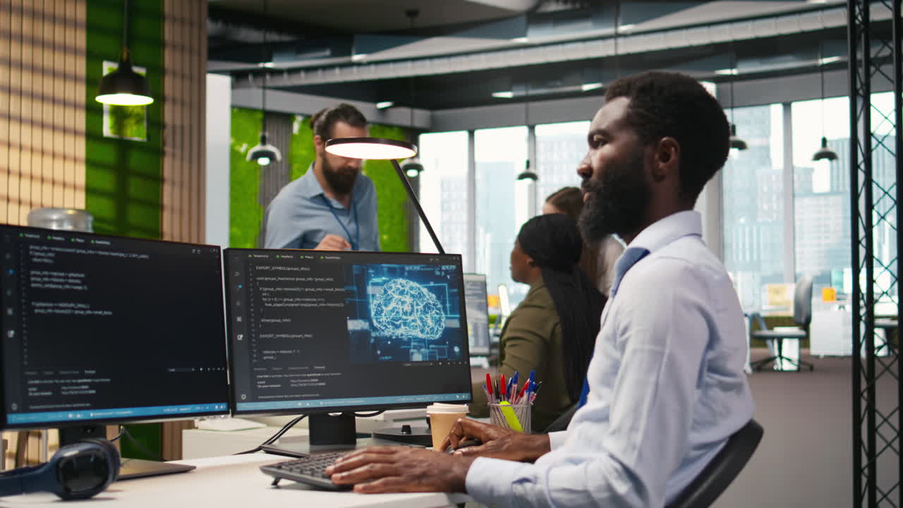 Computer Scientist Using Ai On Computer To Optimize Performance