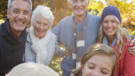 familia con perro al aire libre