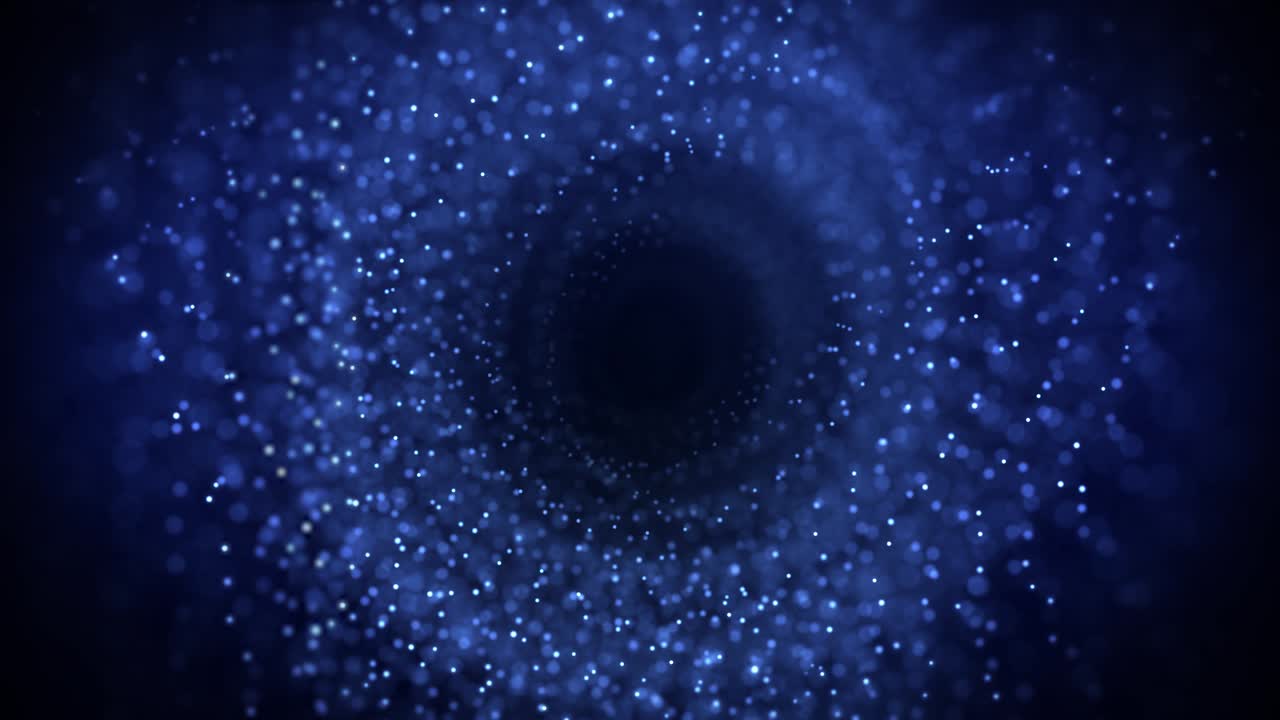 4k light waves flow in space abstract motion loop background shining particles stars magic dust