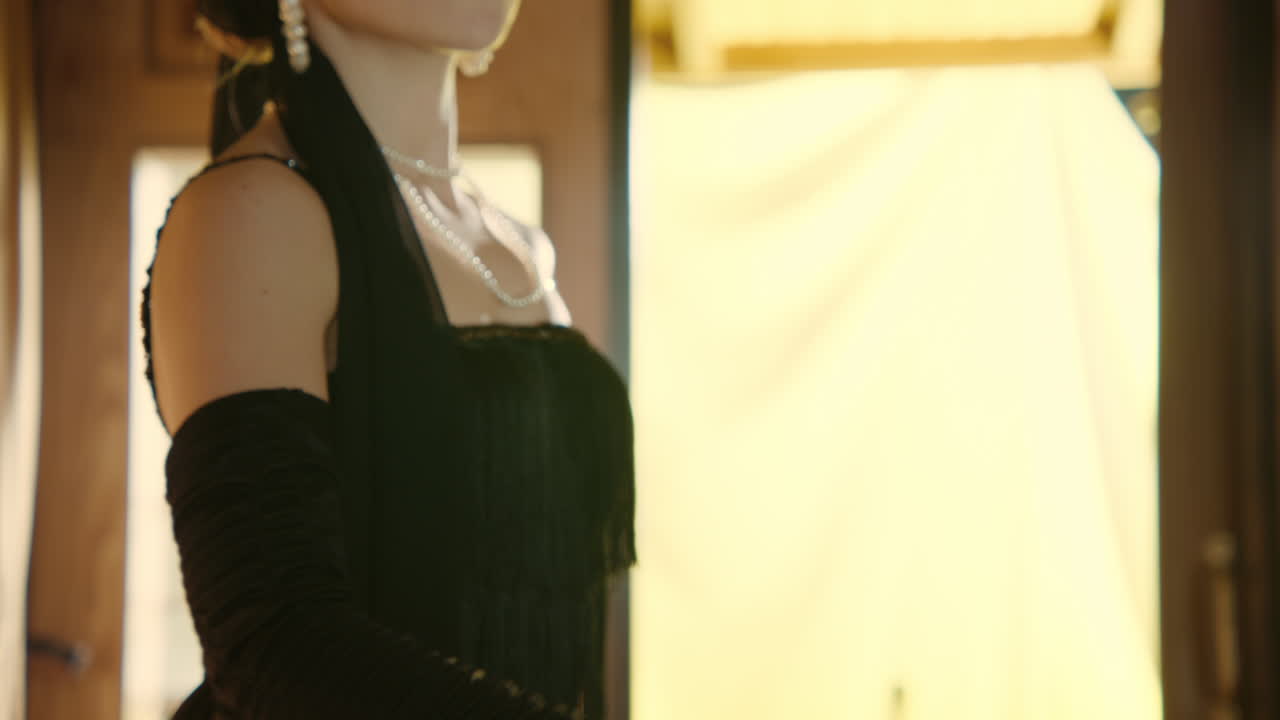 Romantic Moment in a Vintage Train Car