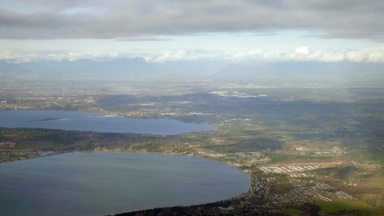 해안 태평양 북서쪽 풍경, 자작나무 만, drayton 항구 공중