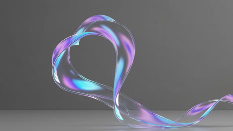abstract iridescent ribbon swirl