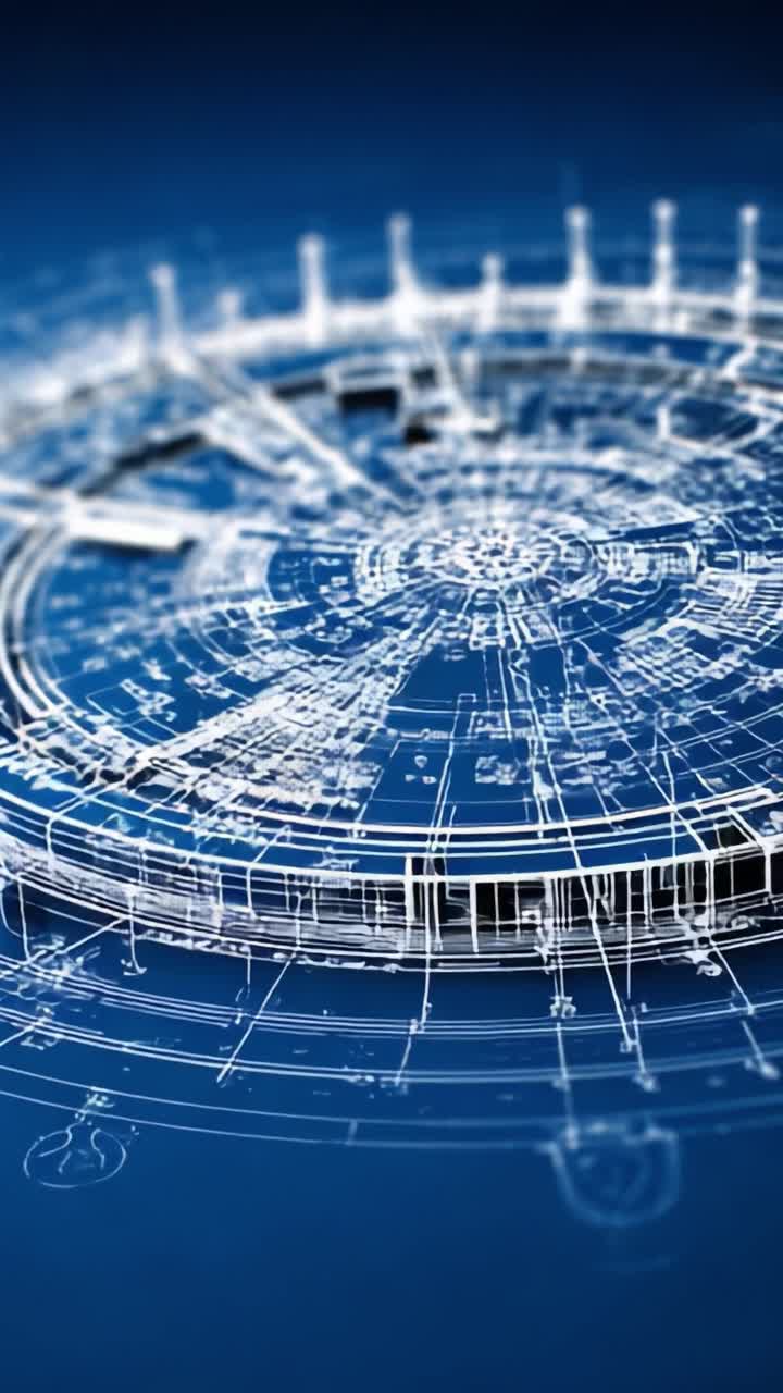 Desain Cetak Biru Rumit: Ikhtisar Detail dari Gambar Teknik Kompleks yang Dihiasi dengan Pola Geometris dan Elemen Rekayasa Presisi