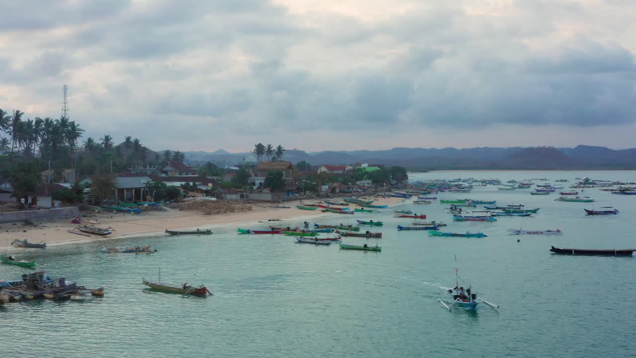 롬복 게루푹 어촌 만의 일몰