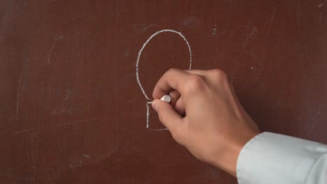 hand drawing on a chalkboard