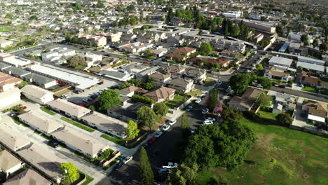 Drone-view-of-Cypress,-CA-in-Orange-County