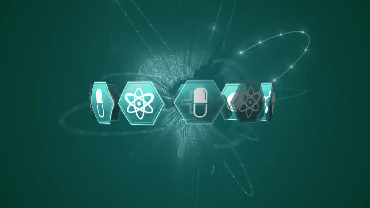 의료 아이콘 과 지구