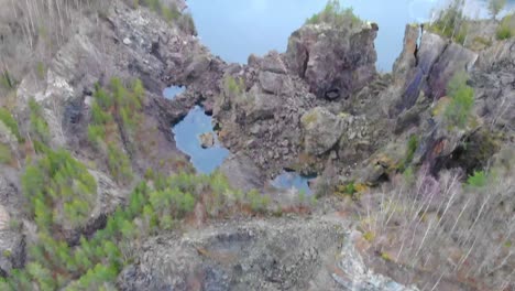 drone footage over stråssa mining pit