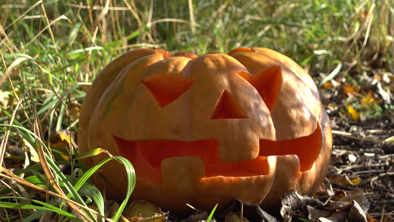 La espeluznante calabaza de Halloween