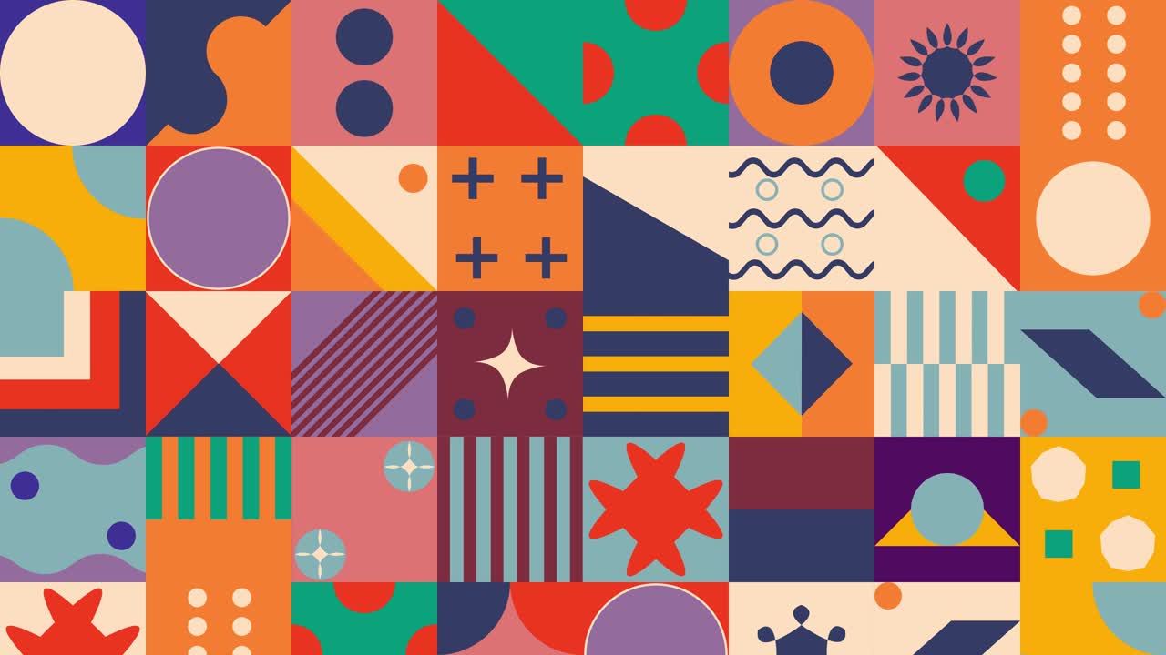 Color Geometric Animated Background