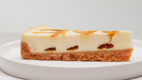 piece of mango cheesecake