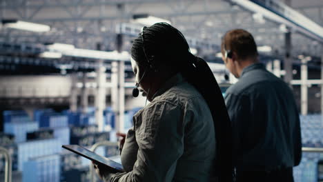 data center colleagues using artificial intelligence to help customers
