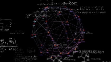 ecuaciones matemáticas contra el globo de flechas