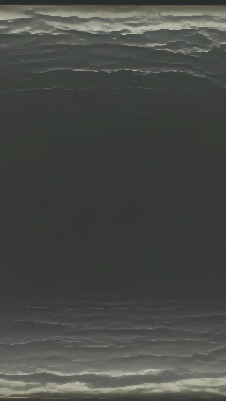 Video verticale: Vento che spinge una fascia ondulata che si muove attraverso una fessura stretta, mostrando una vasta area centrale scura.