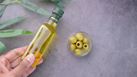 olive oil and olives