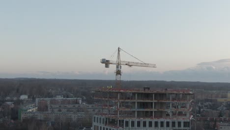 drone shot of construction of paju 2 office building