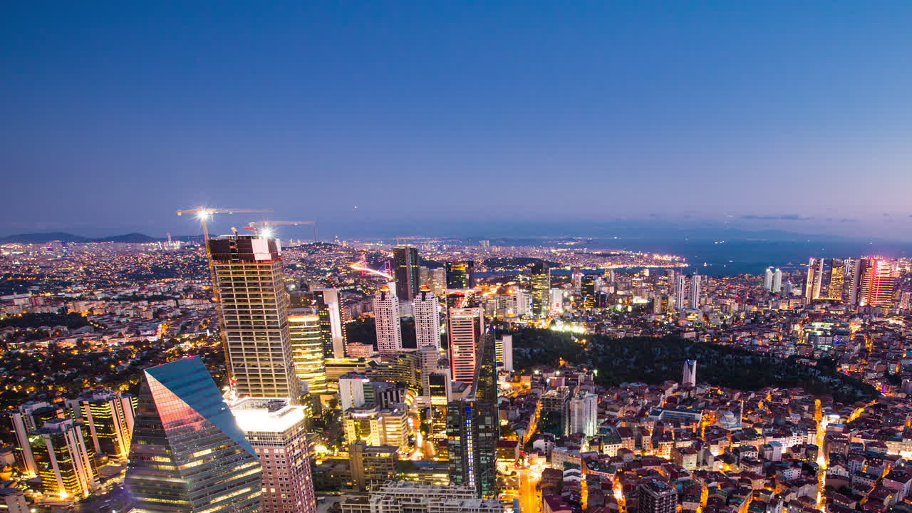 Istanbul City Skyline at Night