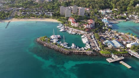 close up of boat dock in the ocho rios harbor