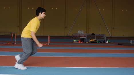 boy running indoors