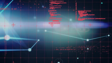 animación de la red de conexiones a través del procesamiento de datos
