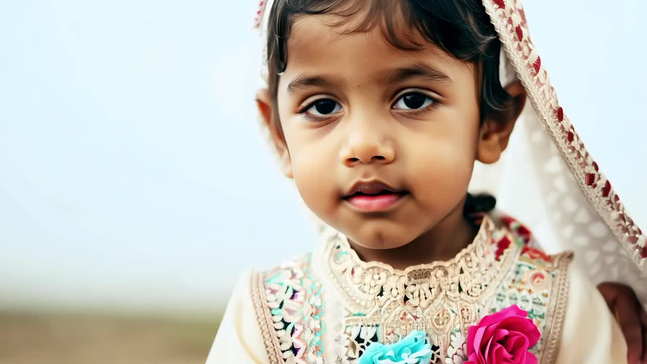 un retrato en primer plano de una linda chica india