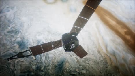 satélite de juno en órbita alrededor de júpiter