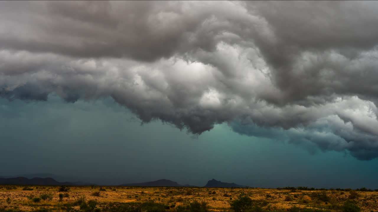 Stormy weather over the desert landscape