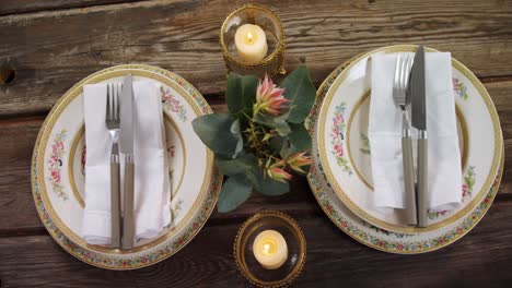 various cutlery on wooden table 4k